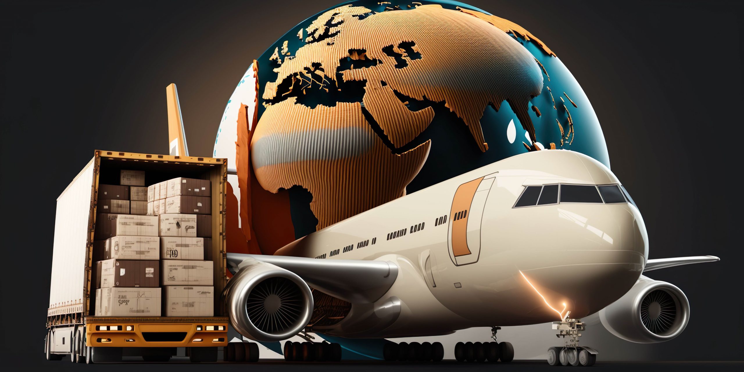 logistic network distribution on background. Logistic and transport concept